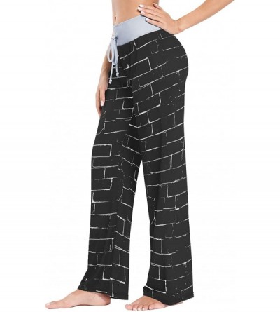 Bottoms Women Pajama Pants Sleepwear Comfy Casual Palazzo Lounge Pants Wide Leg - Color 6 - CN197QHSXCQ $30.84