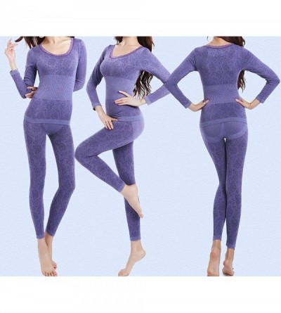 Thermal Underwear Sexy Warm Thermal Underwear Women Thermal Underwear Seamless Long Johns Breathable Slim Underwears Sets - P...