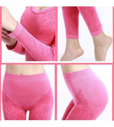 Thermal Underwear Sexy Warm Thermal Underwear Women Thermal Underwear Seamless Long Johns Breathable Slim Underwears Sets - P...