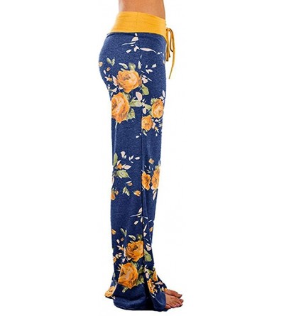 Bottoms Pajama Pants for Women Plus Size-Lounge Pants Comfy Casual Stretch Palazzo Bottoms Drawstring Long Pants Wide Leg - Z...