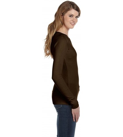 Thermal Underwear B8500 Canvas Ladies' Long-Sleeve Thermal - Chocolate - CL113DXB9J9 $23.97