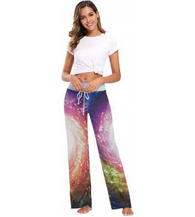 Bottoms Women's Comfy Stretch Rastafarian Colors Marijuana Drawstring Wide Leg Pajama Pants Lounge Pants - Color 12 - CY197W6...