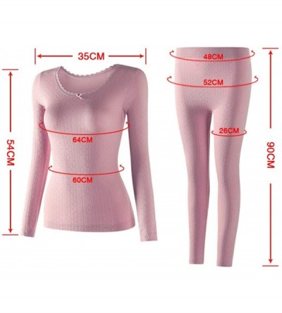 Thermal Underwear Women Thermal Lingerie Set Seamless Long Johns Set Plus Velvet Stretch Soft Warm Thermal Underwear Set - G ...