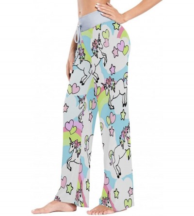 Bottoms Women's Pajama Lounge Pants Casual Stretch Pants Wide Leg - Multi 5 - CI197Y78IMZ $20.29