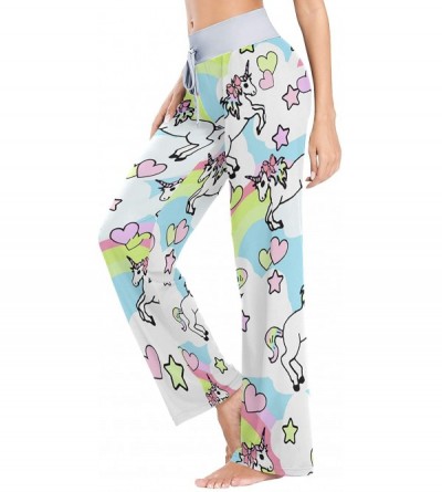 Bottoms Women's Pajama Lounge Pants Casual Stretch Pants Wide Leg - Multi 5 - CI197Y78IMZ $20.29