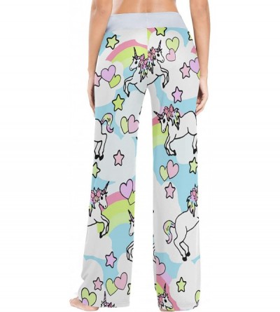 Bottoms Women's Pajama Lounge Pants Casual Stretch Pants Wide Leg - Multi 5 - CI197Y78IMZ $20.29