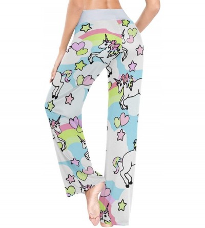 Bottoms Women's Pajama Lounge Pants Casual Stretch Pants Wide Leg - Multi 5 - CI197Y78IMZ $20.29