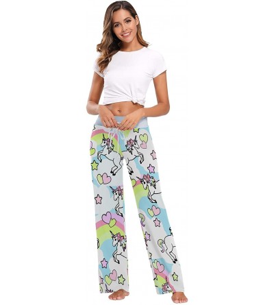 Bottoms Women's Pajama Lounge Pants Casual Stretch Pants Wide Leg - Multi 5 - CI197Y78IMZ $20.29