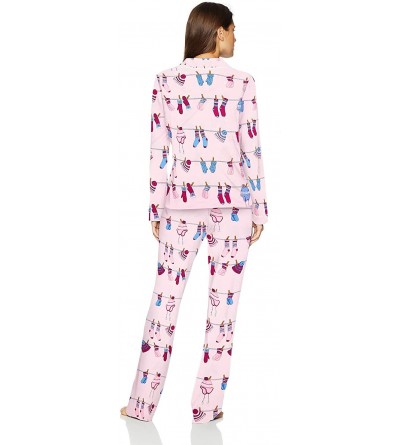 Sets Women's Sleepwear Notch Collar Pajama Set - Winter Things - CY18RD5CNMZ $42.11