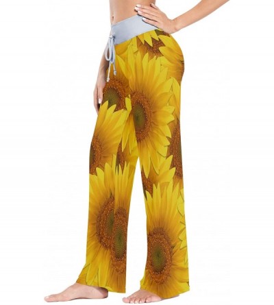 Bottoms Women Pajama Pants Sleepwear Comfy Casual Palazzo Lounge Pants Wide Leg - Color 8 - CD197QDI7SU $34.07