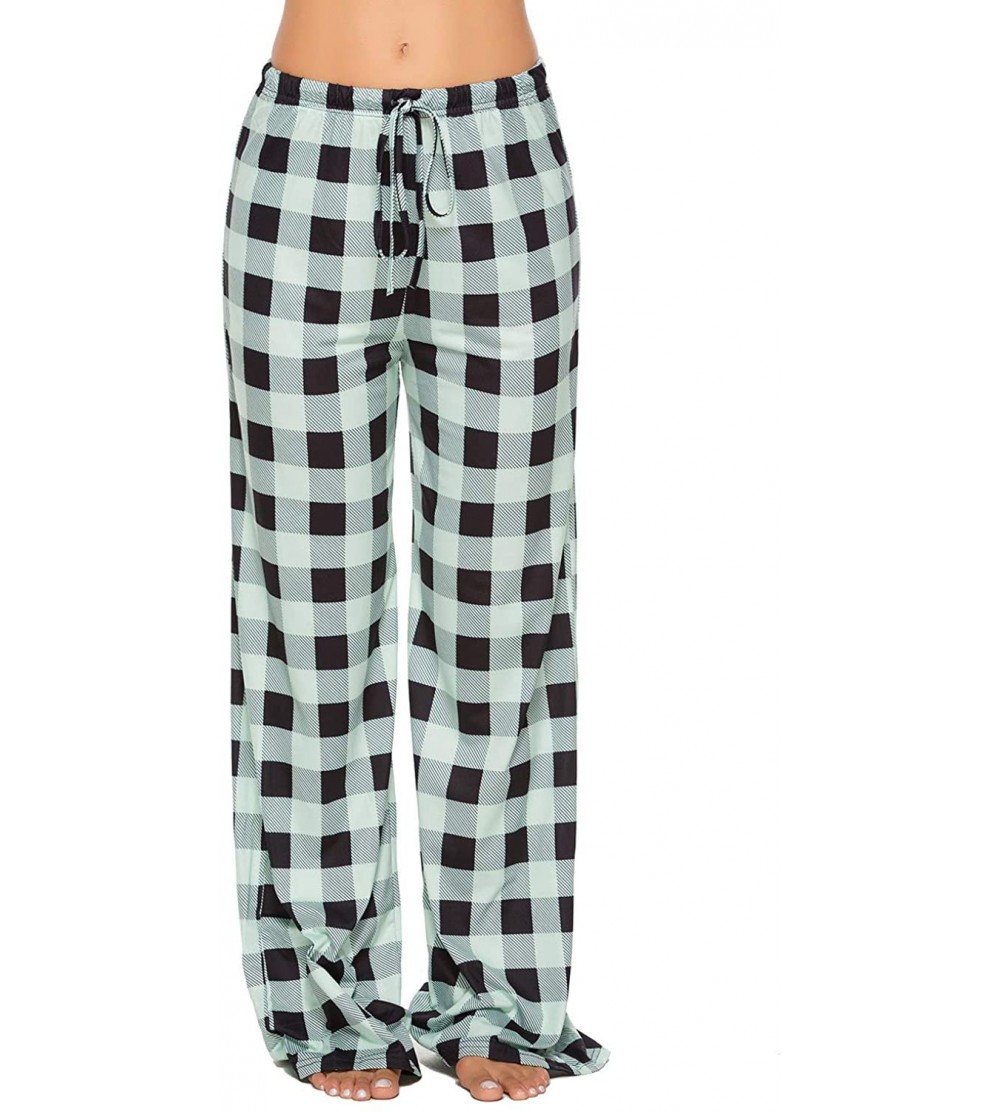 Bottoms Women's Pajama Lounge Pants Christmas Plaid Striped Comfy Casual Floral Palazzo Drawstring Wide Leg Plus-Size Pants -...