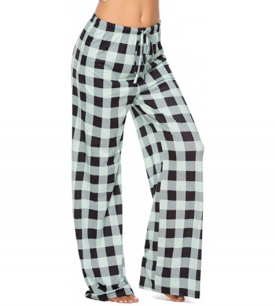 Bottoms Women's Pajama Lounge Pants Christmas Plaid Striped Comfy Casual Floral Palazzo Drawstring Wide Leg Plus-Size Pants -...