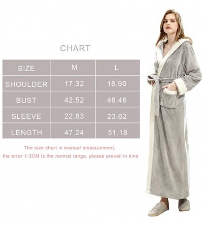 Robes Womens Fleece Bathrobe - Soft Plush Robe Spa Full Length Warm Robe - 04silver - CT18YKTCSNX $33.43