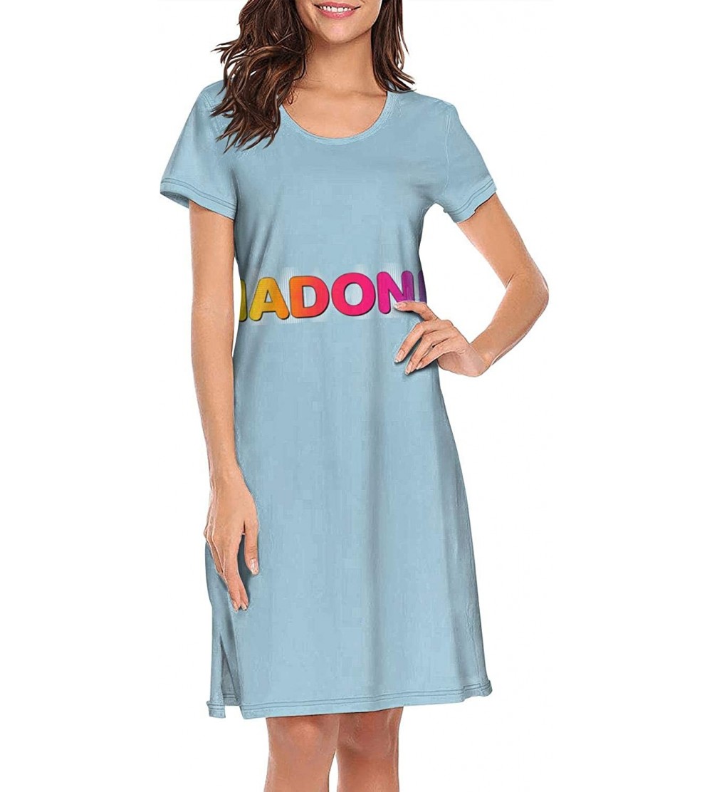 Nightgowns & Sleepshirts Madonna-Maluma-New-Ablum-Madame-x- Sexy Nightgowns Long Nightdress Sleepshirts Pajamas for Women Men...