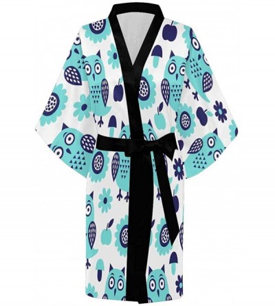 Robes Custom Bones and Skulls Women Kimono Robes Beach Cover Up for Parties Wedding (XS-2XL) - Multi 5 - CH194S4YAY8 $47.56