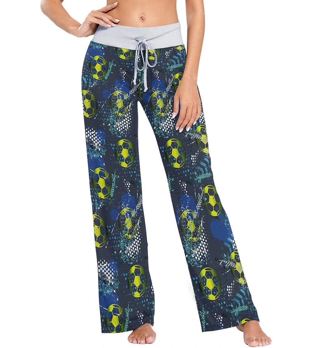 Bottoms Grunge Urban Football Women's Pajama Pants Lounge Sleep Wear - Multi - CU19D3HQWC6 $18.73