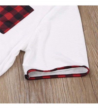 Sets Family Matching 2 PCS Cotton Plaid Pajamas Sets for Family- Couples-Vacation Sleepwear - Men - CX18R5K9QO2 $21.32