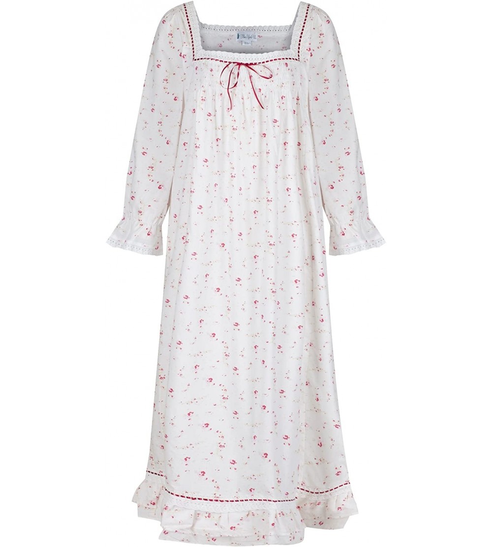 Nightgowns & Sleepshirts Martha Nightgown 100% Cotton Victorian Style - Sizes XS - 3X - Vintage Rose - C012NBXIZQF $50.69