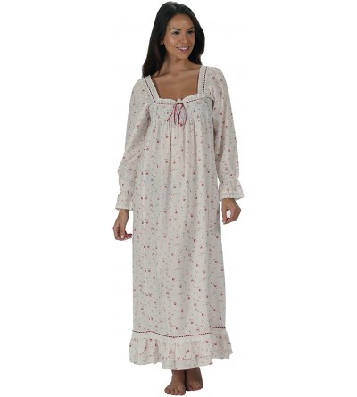 Nightgowns & Sleepshirts Martha Nightgown 100% Cotton Victorian Style - Sizes XS - 3X - Vintage Rose - C012NBXIZQF $50.69