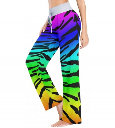 Bottoms Women's Pajama Pants-Rainbow Colorful Tiger Print Drawstring Sleepwear Pants Lounge Yoga Pants Wide Leg Pants for All...