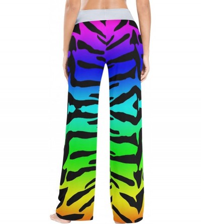 Bottoms Women's Pajama Pants-Rainbow Colorful Tiger Print Drawstring Sleepwear Pants Lounge Yoga Pants Wide Leg Pants for All...