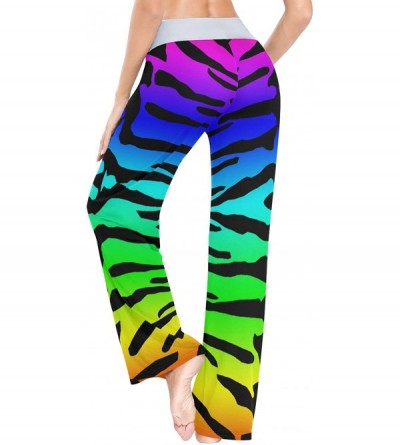 Bottoms Women's Pajama Pants-Rainbow Colorful Tiger Print Drawstring Sleepwear Pants Lounge Yoga Pants Wide Leg Pants for All...