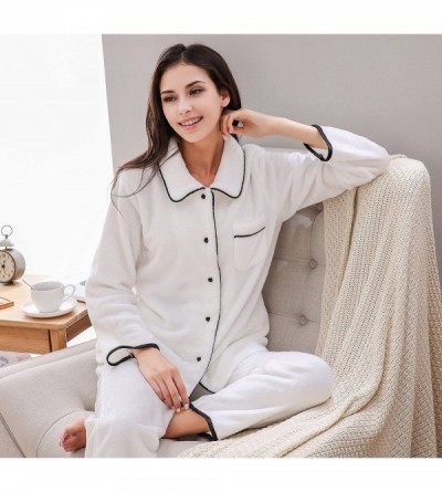 Tops Women's Soft and Warm Fleece Two-Piece Set Size RHW2773 - (Rhw2822) White - CX185DS3M3W $17.65