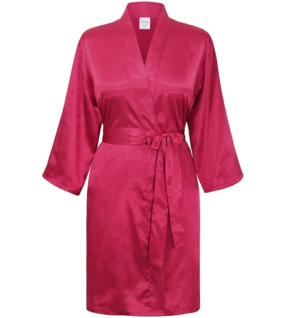 Robes Women's Robe- 3/4 Sleeves - Fuchsia - CG128PBY37X $14.11