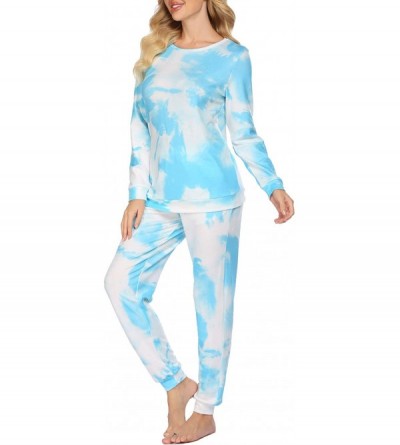 Sets Womens Pajama Set Long Sleeve Sleepwear Star Print Nightwear Soft Pjs Lounge Sets with Pockets - Pat-tie Dye2 - CC1905Z3...