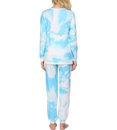 Sets Womens Pajama Set Long Sleeve Sleepwear Star Print Nightwear Soft Pjs Lounge Sets with Pockets - Pat-tie Dye2 - CC1905Z3...