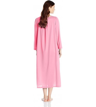 Nightgowns & Sleepshirts Women's Petals 53 Inch Sleeve Long Gown - Rosy Pink - CY115MYQEY7 $36.57