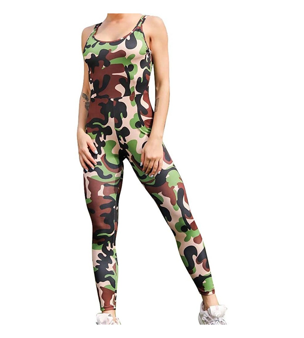 Thermal Underwear Fashion Women's Summer Playsuit Bodycon Party Jumpsuit Romper Trousers - Camouflage - C918S84SR0N $21.27