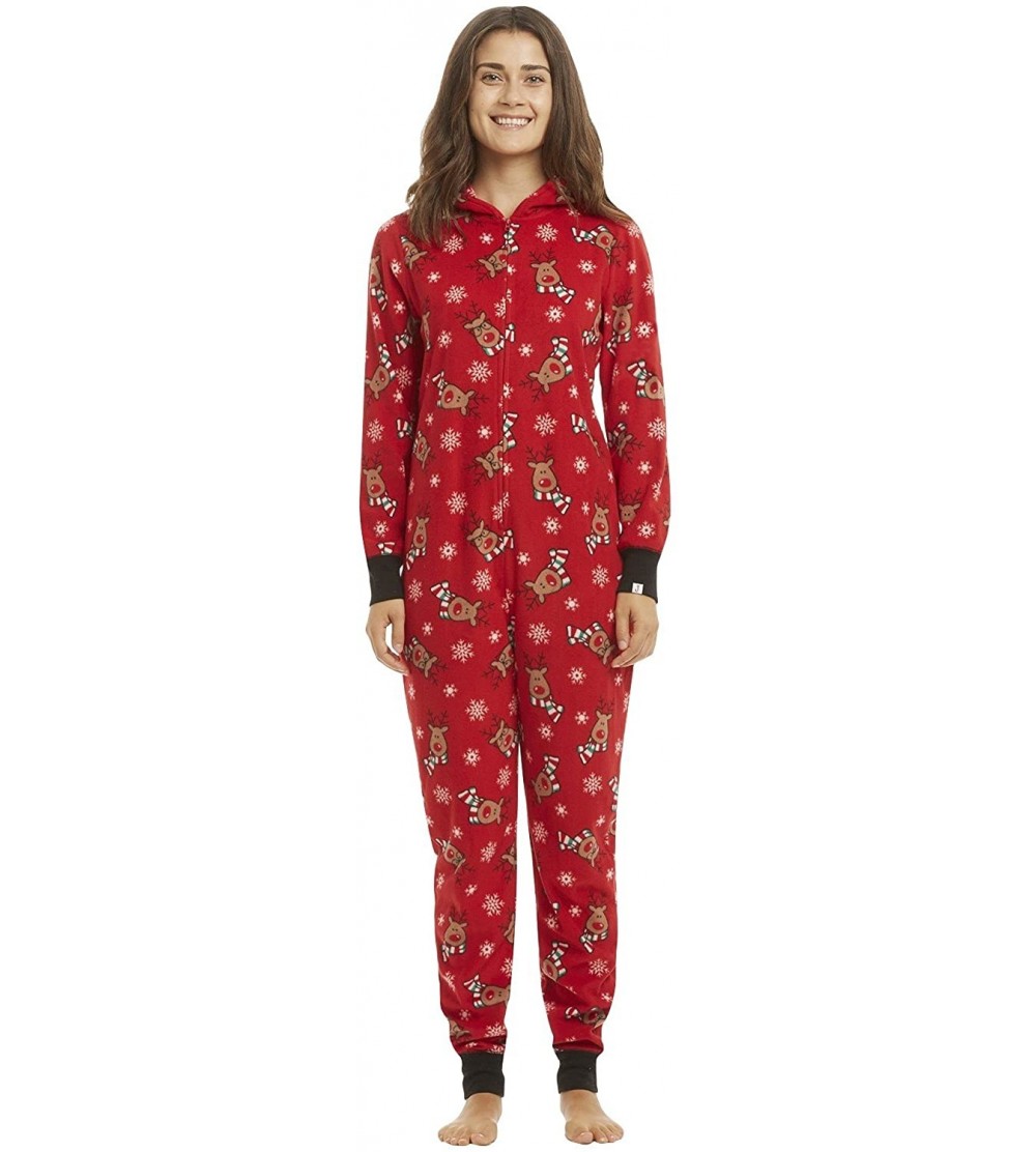 Sets Christmas Matching Family Pajamas Set Santa's Deer Sleepwear Jumpsuit Hoodies - Mama - C818ZX50NEW $27.78