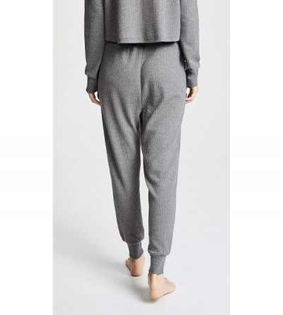 Sets Intimates Women's Sneak Peek Waffle Knit Lounge Pants - Heather Grey - CI18I4AK28Z $32.77