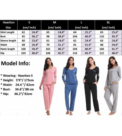 Sets Women's Cotton Long Sleeve Pajamas Set Sleepwear Dot Pattern Bottom Lounge Nightgowns - Z-black - CQ18K6YCMN6 $20.22