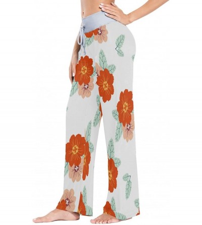 Bottoms Women's Fashion Yoga Pants Palazzo Casual Print Wide Leg Lounge Pants Comfy Casual Drawstring Long Pajama Pants - Vin...