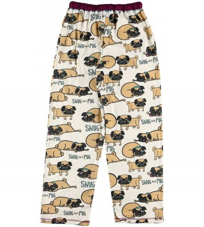 Sets Pajamas for Women- Cute Pajama Pants and Top Set- Separates - Snug as a Pug Pajama Pants - CB189YMLZZA $18.68