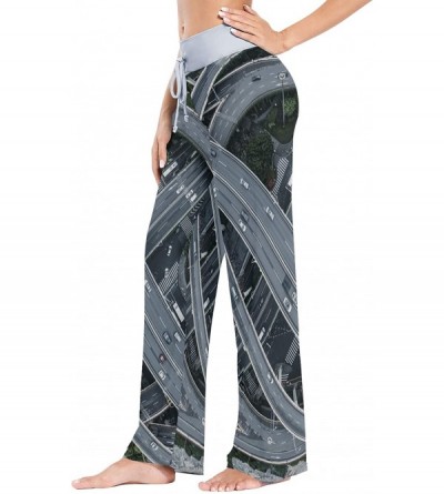 Bottoms Women Pajama Pants Sleepwear Comfy Casual Palazzo Lounge Pants Wide Leg - Color 11 - CH197QK7UC4 $32.69