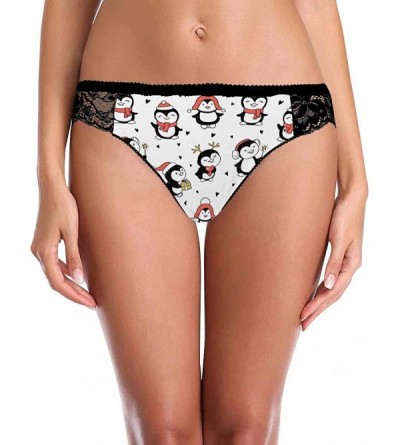 Thermal Underwear Lace Underwear Low Rise Panties Briefs for Lady Winter Holidays Cute Penguins - Multi 1 - CR19E7LI3NC $17.77