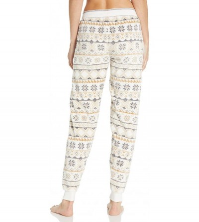 Bottoms Women's Cozy Lounge Sleepwear Jogger - Ivory - CW12FB64UG9 $40.72