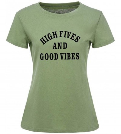 Thermal Underwear Letter Print Oversized Short Sleeve Women's Shirt - P-army Green - CJ1964583MM $15.52