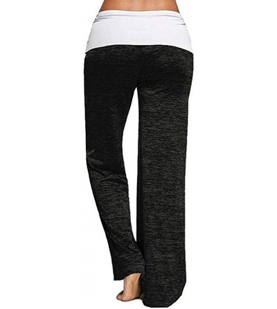 Bottoms Women's Casual Stretch Pajama Lounge Yoga Pants Workout Leggings - 522black - CE18GNORK3Z $21.73