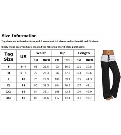 Bottoms Women's Casual Stretch Pajama Lounge Yoga Pants Workout Leggings - 522black - CE18GNORK3Z $21.73