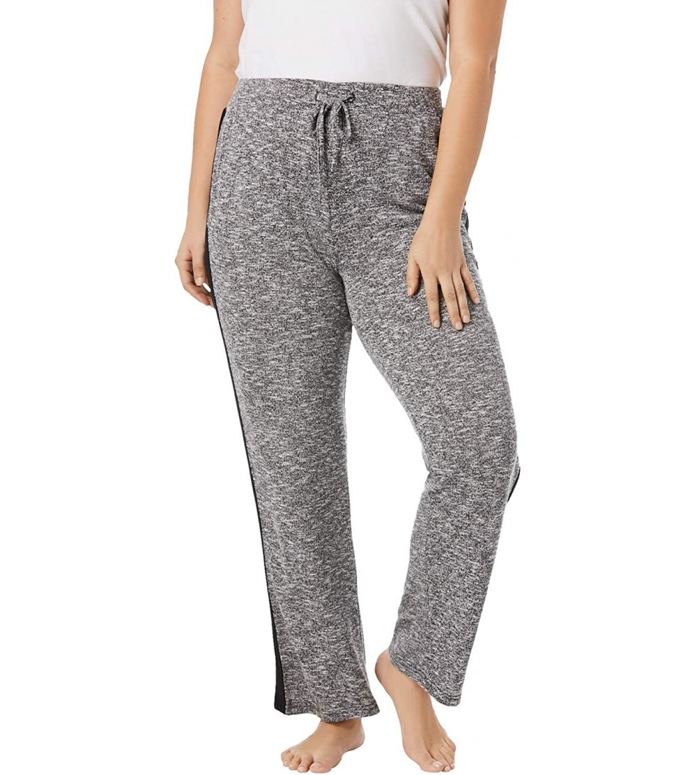 Bottoms Women's Plus Size Supersoft Lounge Pant Pajama Bottoms - Heather Charcoal Grey Marled (2402) - CB18EXEEGWN $31.11