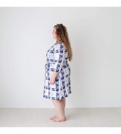 Robes Maternity Robe for Hospital - Labor and Delivery Nursing Pregnancy Robe - Blue Denim - CH194WU9K25 $28.38