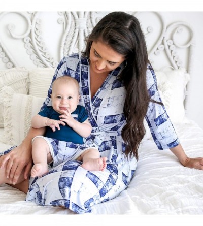 Robes Maternity Robe for Hospital - Labor and Delivery Nursing Pregnancy Robe - Blue Denim - CH194WU9K25 $28.38