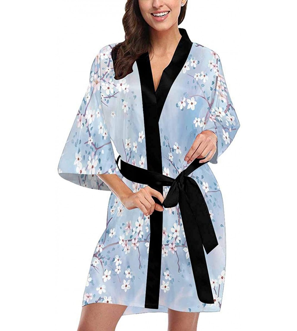 Robes Custom Cartoon Funny Dog Women Kimono Robes Beach Cover Up for Parties Wedding (XS-2XL) - Multi 3 - C0194TED0CW $49.95