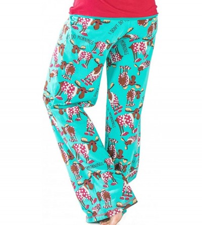 Sets Fitted Pajamas for Women- Cute Pajama Pants and Top Set- Separates - I Don’t Do Mornings Moose Pajama Pants - CB12B1NM8A...