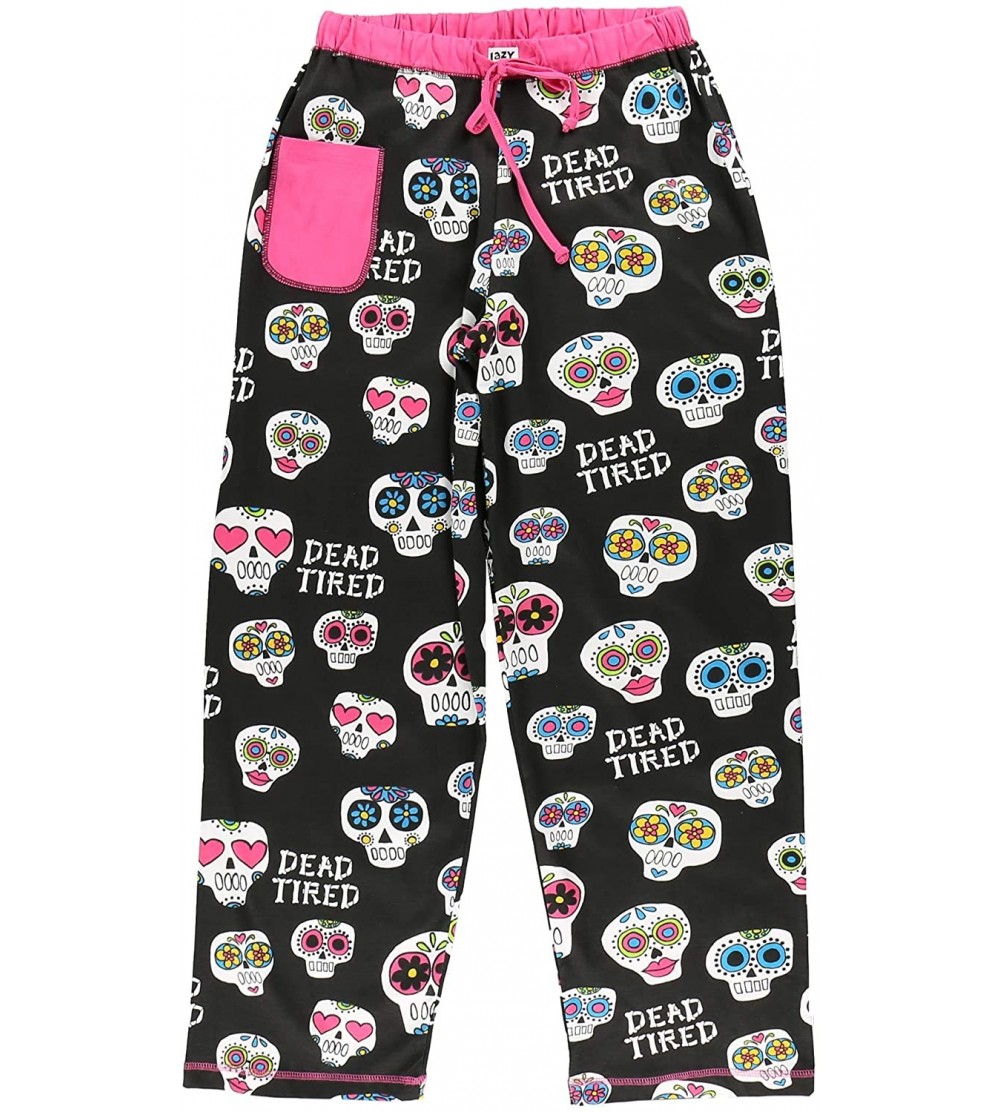 Tops Pajamas for Women- Cute Pajama Pants and Top Set- Separates - Dead Tired Pajama Pants - CZ12K45QUBP $25.58