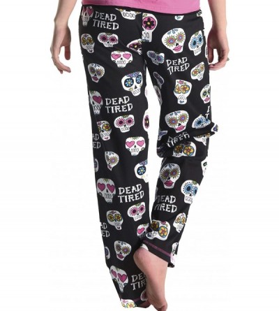 Tops Pajamas for Women- Cute Pajama Pants and Top Set- Separates - Dead Tired Pajama Pants - CZ12K45QUBP $25.58